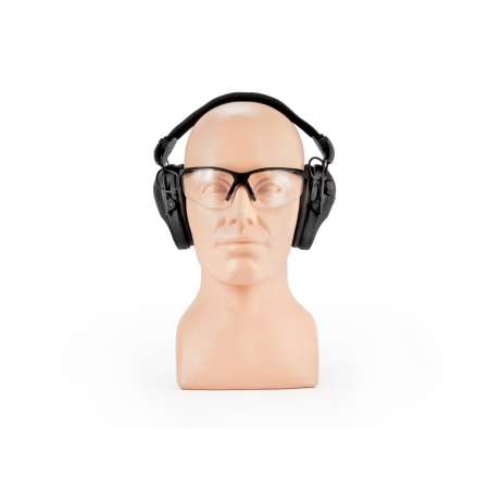 Słuchawki ochronne Active PRO + Okulary - Czarne - RealHunter
