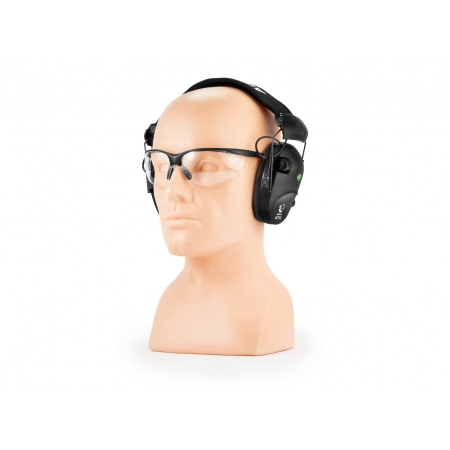 Słuchawki ochronne Active PRO + Okulary - Czarne - RealHunter