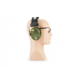 Słuchawki ochronne Active PRO + Okulary - Olive - RealHunter