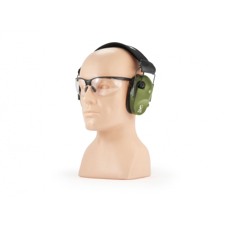 Słuchawki ochronne Active PRO + Okulary - Olive - RealHunter
