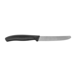 Nóż do pomidorów Victorinox 6.7833 ząbkowany, czarny, zaokrąglona końcówka