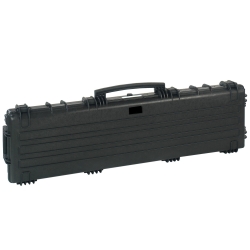 Kufer na broń Megaline 135x35x13,5 czarny z klamrami gąbka
