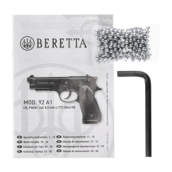 Pistolet wiatrówka Beretta M92A1 semi auto 4,5 mm BB CO2