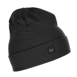 Czapka unisex BUFF Merino Heavyweight Solid czarna