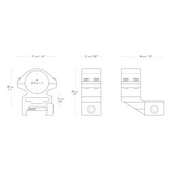 Montaż lunety Cantilever 1 Hawke Match wysoki 1