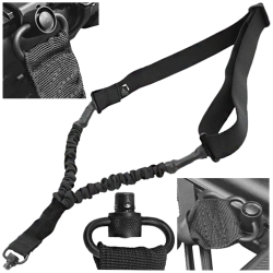 Pas taktyczny do broni Leapers QD Sling Swivel Single Point Bungee Sling