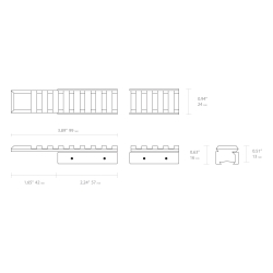 Adapter szyny Hawke Dovetail na Weaver/Picatinny 2-częsciowy