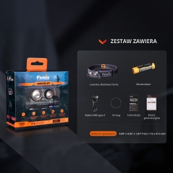 Latarka czołowa Fenix HM65R-DT ciemnofioletowa