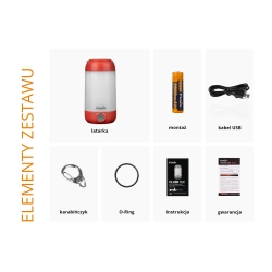 Lampa kempingowa Fenix CL26R czerwona