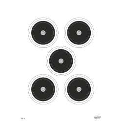 Tarcza strzelecka do strzelań dynamicznych 5 ekranów - pakiet 50 szt.