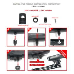 Bipod Lepaers składany Universal Shooter's 8.7-10.6