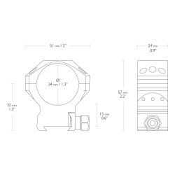 Montaż lunety Hawke Tactical średni 34 mm Weaver