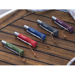 Nóż Opinel Colorama 08 inox grab granatowy z rzemieniem