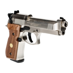 Pistolet wiatrówka Beretta M92 FS nickel/wood 4,5 mm Diabolo CO2