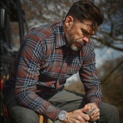 Koszula męska Chevalier Falcon Flannel Rust checked