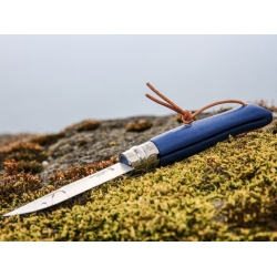 Nóż Opinel Colorama 08 inox grab granatowy z rzemieniem