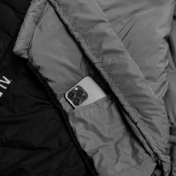 Śpiwór Alpinus Survival 1100 czarny dla praworęcznych