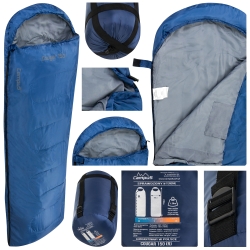 Śpiwór Campus COUGAR 150 dla praworęcznych granatowy