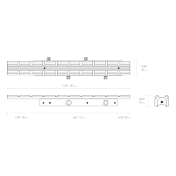 Regulowany adapter szyny Hawke Dovetail na Weaver przedłużony