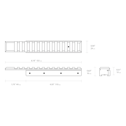 Adapter szyny Hawke Dovetail na Weaver/Picatinny 1-częsciowy