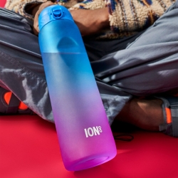 Bidon sportowy ION8 1000 ml Motivator niebiesko-różowy