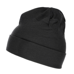 Czapka unisex BUFF Merino Heavyweight Solid czarna