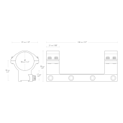 Montaż lunety jednoczęściowy Hawke Match wysoki 30 mm Dovetail