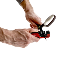 Ostrzałka do noży THE EDGE bushSHARP czerwona + krzesiwo