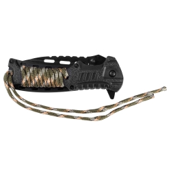 Nóż Mil-Tec survivalowy z krzesiwem, gwizdkiem i paracordem