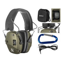 Ochronniki słuchu aktywne RealHunter Active ProSHOT BT oliwkowe