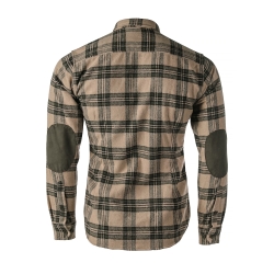 Koszula męska Tagart Alaska slim, flanelowa,  beżowa w zieloną kratę