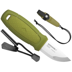Nóż Morakniv Eldris oliwkowy z zestawem Neck Knife stal nierdzewna