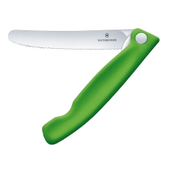 Nóż Victorinox Swiss Classic 6.7836.F4B ząbkowany, zielony, składany