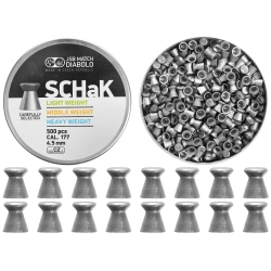 Śrut diabolo JSB Schak 500 LG 4,50 mm 500 szt. 0,520 g
