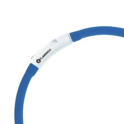 Obroża led dla psa Flamingo Nera niebieska