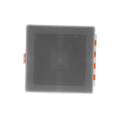 Pudełko Megaline 11x11x3,5 pomarańczowo-przezroczysty gąbka 2 szczęki rekina