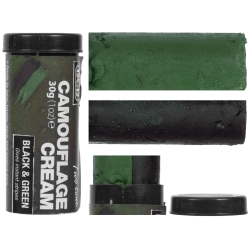 Pasta, farba do kamuflażu BCB 2-kolorowa w sztyfcie czarno-zielona