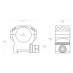 Montaż lunety Hawke Tactical średni 1