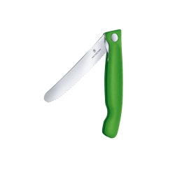 Nóż Victorinox Swiss Classic 6.7836.F4B ząbkowany, zielony, składany