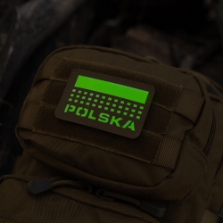 Naszywka M-Tac Polska (z flagą)50x80 Laser Cut coyote