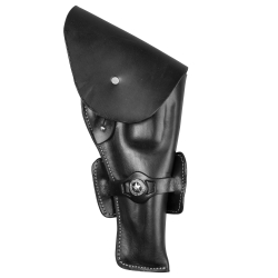 Kabura Sheriff do rewolweru czarnoprochowego 5,5" zamknięta czarna (skóra naturalna)