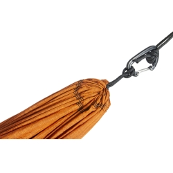 Hamak TTTM 320 x 300 cm w zestawie karabinki i linki, pomarańczowe