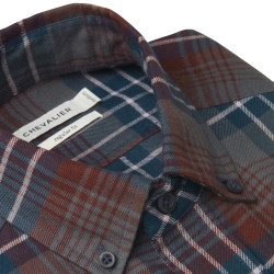 Koszula męska Chevalier Falcon Flannel Rust checked