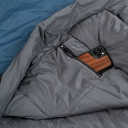 Śpiwór Alpinus Ultralight 1000 niebieski dla leworęcznych