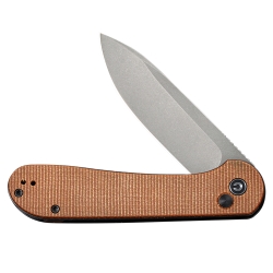 Nóż składany Civivi Button Lock Elementum C2103D brown micarta