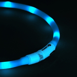 Obroża led dla psa Flamingo Nera niebieska