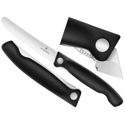 Nóż Victorinox Swiss Classic 6.7833.FB ząbkowany, czarny, składany