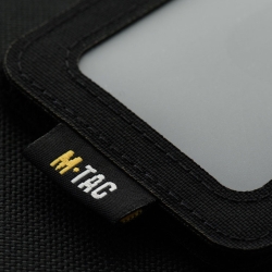Pokrowiec na identyfikator M-Tac z przezroczystym panelem czarny