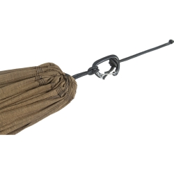 Hamak TTTM 320 x 300 cm w zestawie karabinki i linki, brązowy