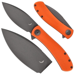 Nóż składany Trollsky Knives Mandu pomarańczowy G10